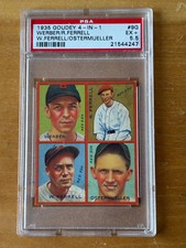 1935 Goudey 9G R. Ferrell W. Ferrell Ostermueller Werber-  PSA 5.5