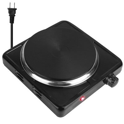 1500W Electric Single Burner Hot Plate with Non Slip Rubber Feet for Countertop