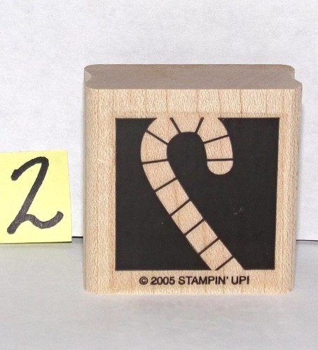 Candy Cane Single Stamp Holiday Christmas Stampin Up Holiday Blocks Free Ship - Picture 4 of 6