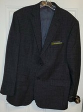 Jos A Bank Men 44 Long - Wool Sport Coat Blazer Traveler Tailored Fit