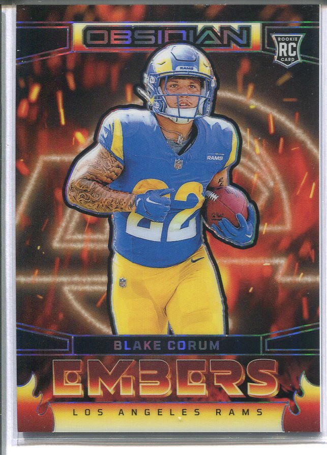 2024 PANINI OBSIDIAN EMBERS RC #15 BLAKE CORUM CASE HIT SSP