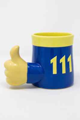 Fallout Vault Boy 111 Thumbs Up Mug Cup 16 oz Official Bethesda Sold Out NEW