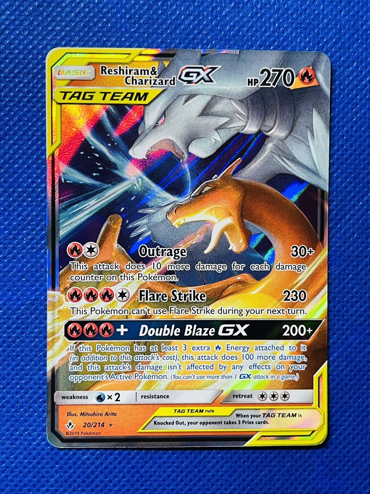 Card Pokemon Reshiram E Charizard Gx