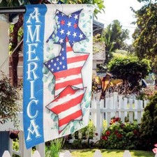 Happy Independence Day Garden Flag Patriotic Fourth of July Yard House Banner