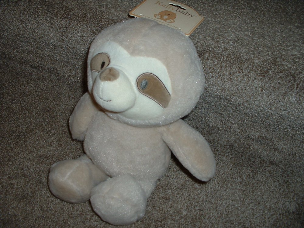 Kelly Baby Kellybaby Plush Sloth Crinkle Rattle Infant Toy Brown 12 ...