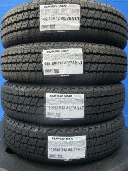 YOKOHAMA SUPER VAN Y356 145/80R12 80/78 145R12 6PR Set of 4 Tire for truck