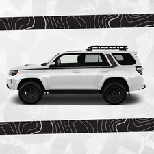 Decals for Toyota 4Runner 5th Gen - Topographic Map Pattern Side Stripe