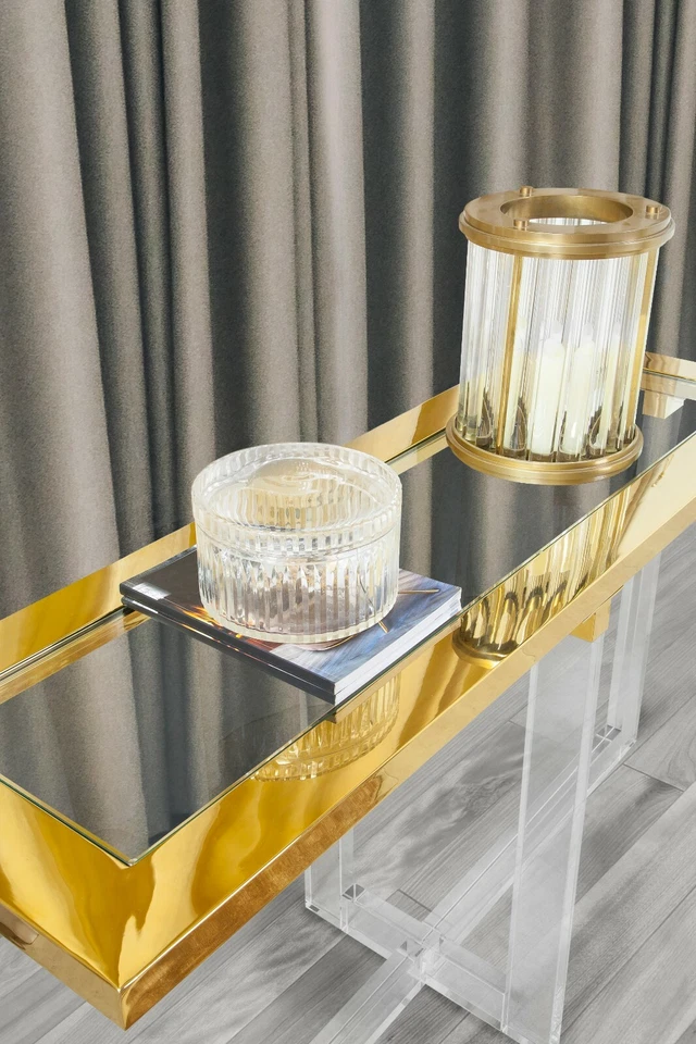 Classic Lucite Console Table - Image 3 of 4