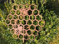 Edelrost Gartenstecker Wabe Bienen Rankstab Gartenstab Metall Rost Gartendeko