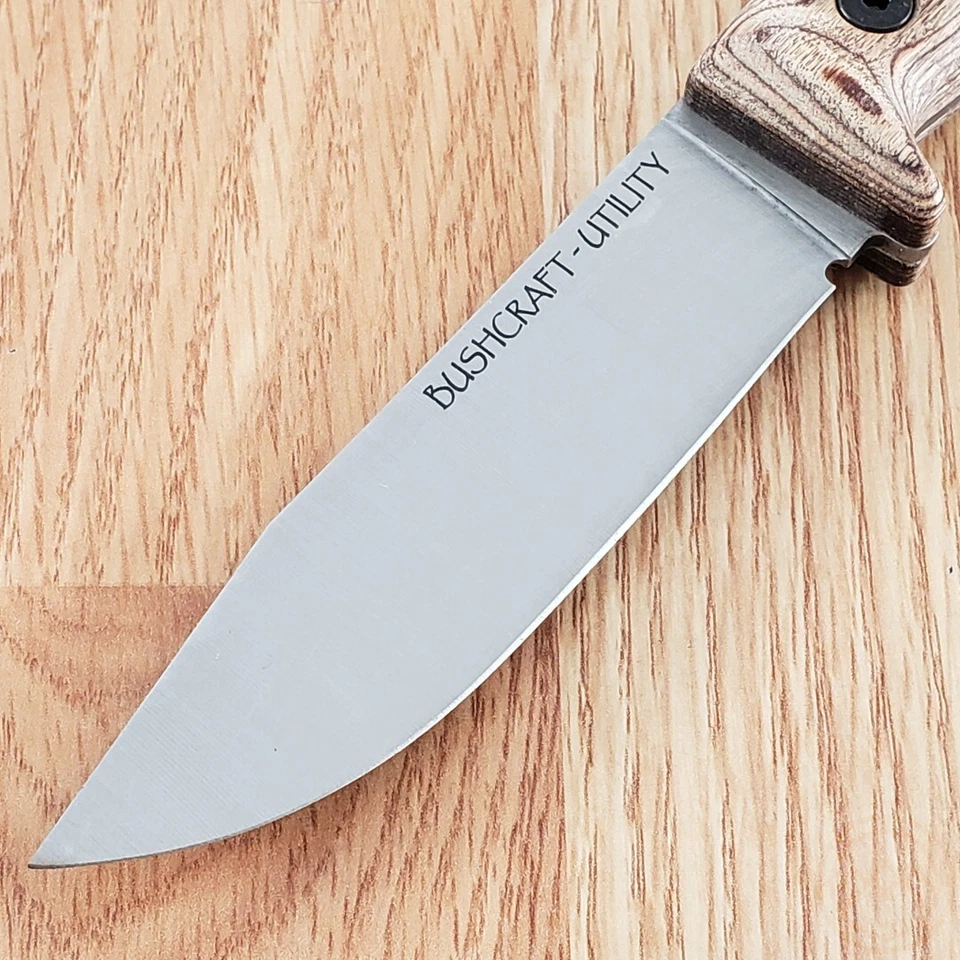 Ontario Bushcraft Utility Fixed Knife 4" Full Tang Stainless Blade Wood Handle - Image 4 of 4