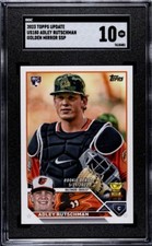 2023 Topps Update Adley Rutschman RC Golden Mirror SSP US180 Orioles SGC 10
