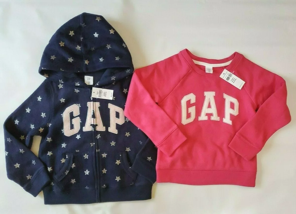 Gap Toddler Girl Pullover Sweatshirt Hoodie fleece Blue Pink 5T eBay