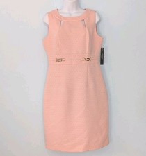 Tahari Arthur Levine Sleeveless Dress Size 8 Blush Pink Lined Style Jessie NWT