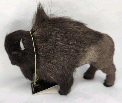 Buffalo Bison Fur Animal Figurine - 5''  by Conversation Concepts Wild Kingdom 