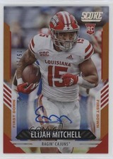 2021 Score Rookies First Down Signatures 5/10 Elijah Mitchell #381 Auto 05jo