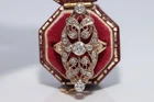 Vintage Circa 1970s 18k Gold Natural Diamond Decorate Navette Ring