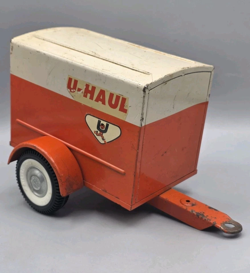 Remolque de caja Nylint U-Haul de colección años 60 cerrado eje único, acero prensado - EE. UU. Foto 2 de 4