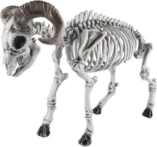 DR.DUDU Goat Skeletons Halloween Decorations – 26 Inch Long Life Size Skeleton A