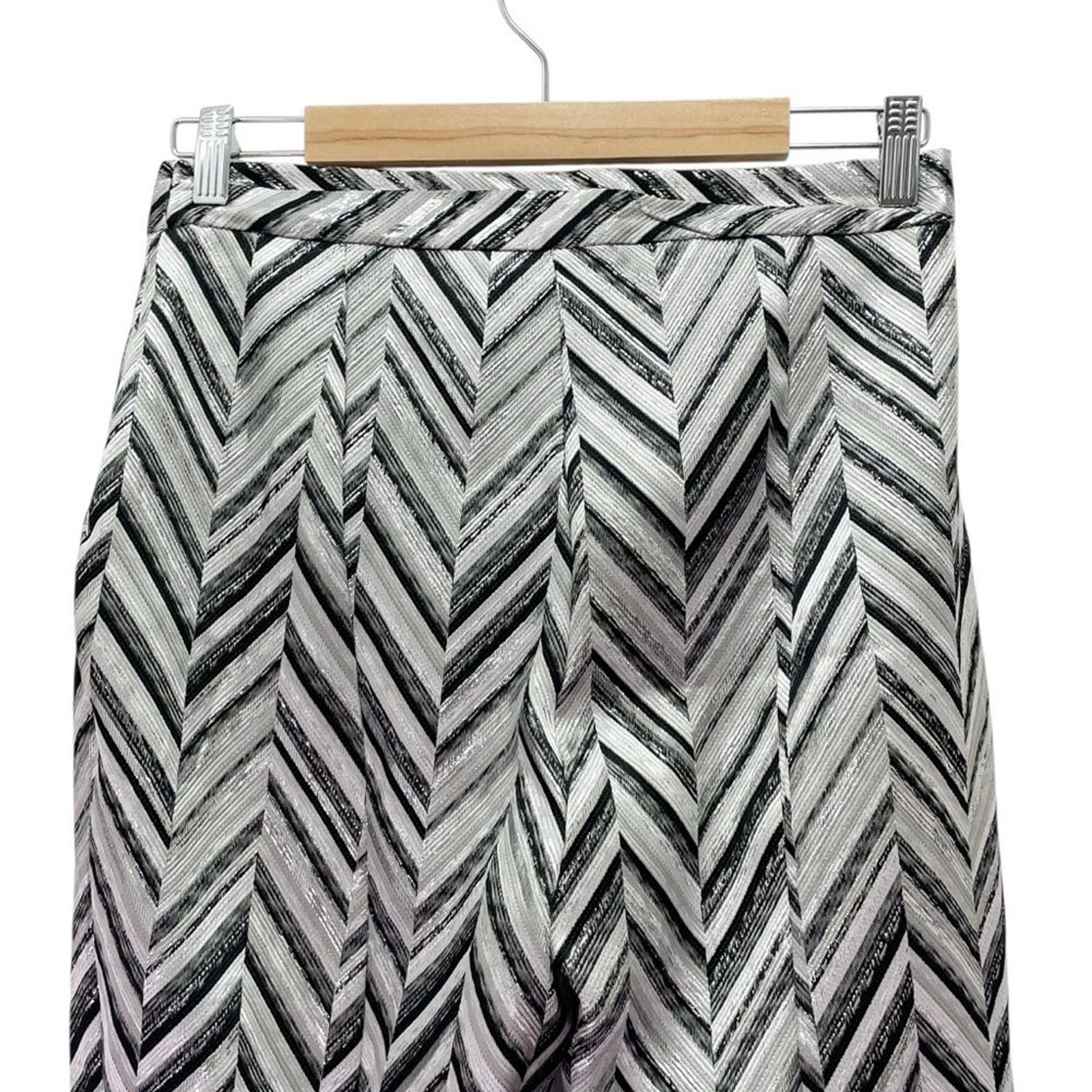 Lulus Creative Thinking Silver Black Metallic Zig… - image 7