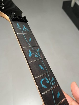 Black head 24fret Rosewood Maple Tree of Life Green flower Electric Guitar Neck