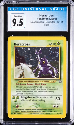 Heracross (Unlimited) graded CGC 9.5 for sale on eBay