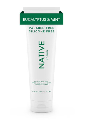 Native Lotion Eucalyptus Mint All Day Moisture Paraben and Silicone Free 12 oz