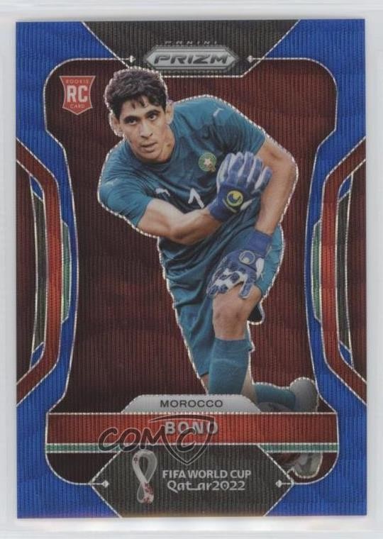 2022 Panini Prizm World Cup Qatar Blue Wave 6/199 Yassine Bounou Bono #238 05q7