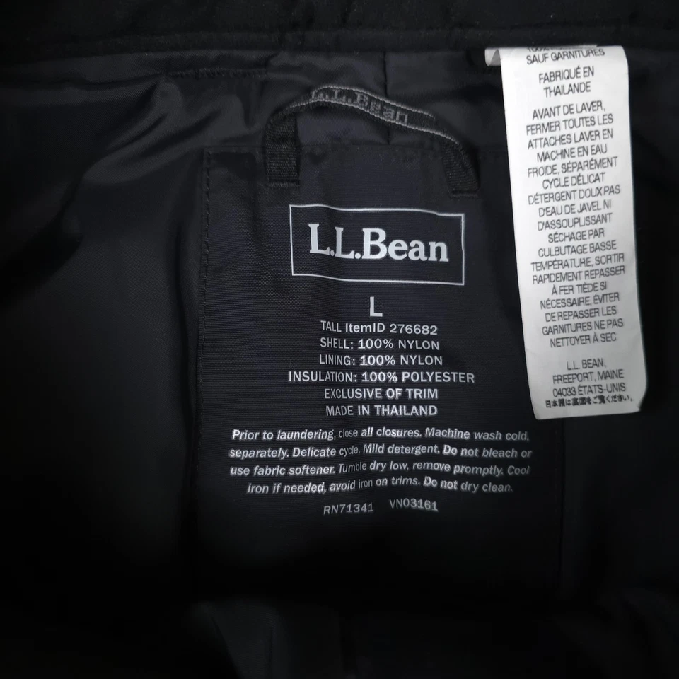 LL Bean Pants Mens Large Waterproof Ski Snow Winter Insulated Cold Weather - Image 4 of 4