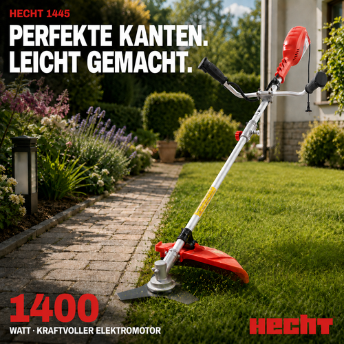 HECHT Motorsense Freischneider Elektro 1400W 42 cm Fadenspule 25,4 cm Messer - Bild 2 von 13