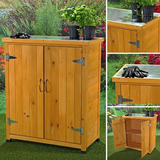 B Ware / Gartenschrank 2 Türen Geräteschrank Gerätehaus Gartenschuppen Schrank9