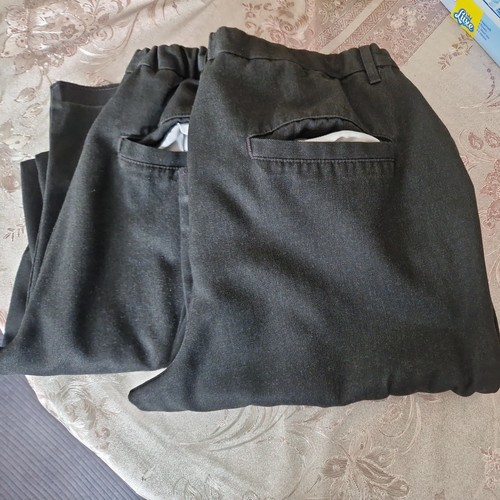 2 x John Lewis School Trousers | waist 36L inches | Grey - Picture 2 of 4