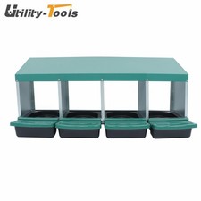 Durable Materials Chicken Nesting Boxes Chicken Egg Laying Box 4 Hole W/ Perch