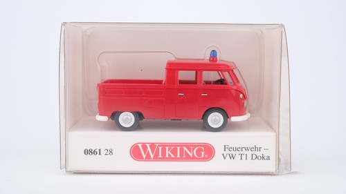 Wiking H0 086128 VW T1 doble cabina bomberos | Condition: Gebraucht