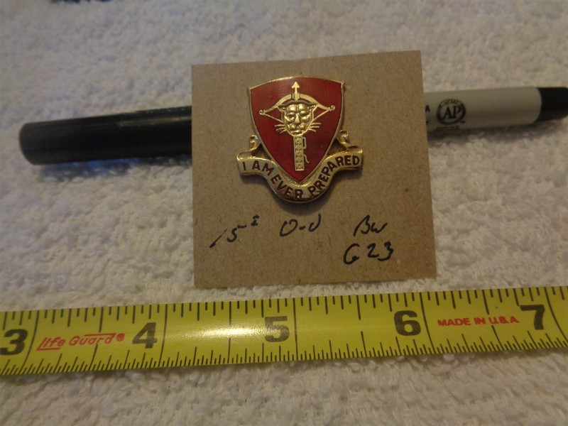 15th Ordnance Battalion G23 Unit Crest, DI, DUI (DRAW#Z1)