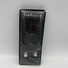 NEW VAN HEUSEN MEN'S DRESSY Adjustable BLACK SUSPENDER Y BACK