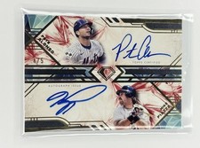 2025 Topps Diamond Icons Pete Alonso Mike Piazza Iconic Dual Auto Red #4/5 Mets