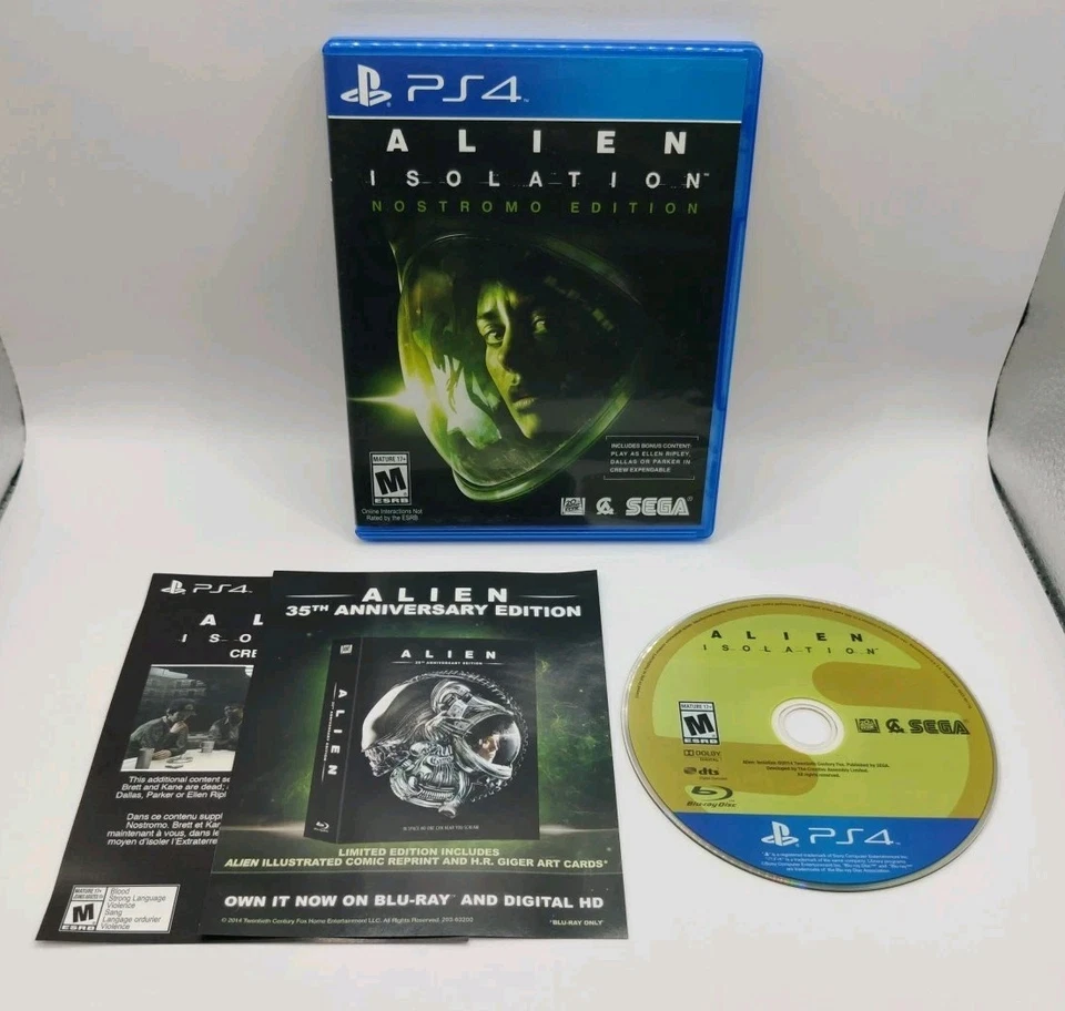 Alien: Isolation (Sony PlayStation 4, 2014) CIB Complete with Inserts PS4 SEGA - Image 2 of 4