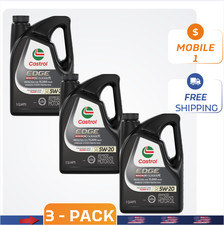 3 Pack Castrol Edge 5W-20 High Mileage Motor Oil 5QT Shipping Included 21.84 per gallon