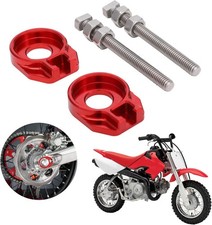 Motorcycle 2pcs 12mm Chain Adjuster Tensioner CNC Universal for CRF50F red