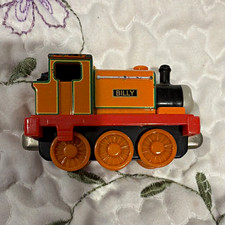 BILLY Metal Train Engine Brio Compatible Preschool Toy Orange/Green Billy
