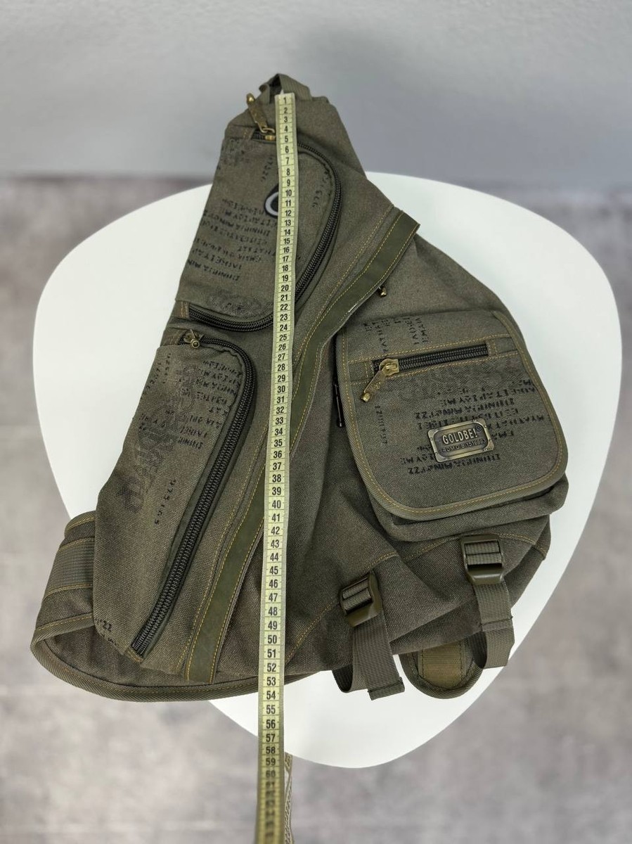 Rare Multipocket sling bag DIESEL Style GoldBe backpack Military