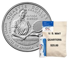 2025 P & D Althea Gibson American Women 25c Quarter-2 Coin Set from Mint! 326