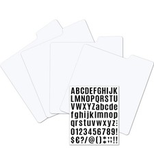12 Inches LP Divider with Alphabet Labels, 12" 33 RPM Record Divider, White