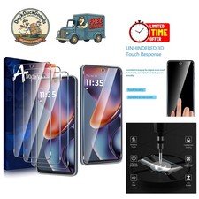 Bubble-Free Easy Install 3 Pack Tempered Glass Protectors for Moto G 2025 Phones