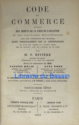 Handelsgesetzbuch und Strafgesetzbuch und Strafgesetzbuch Fluss 1896