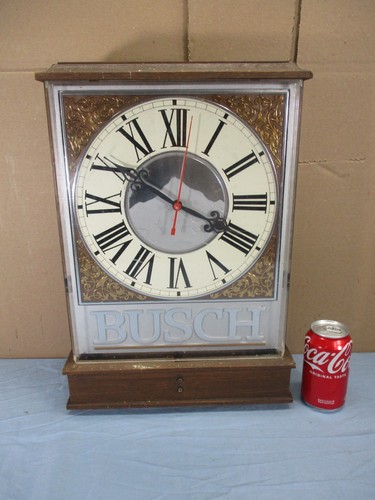 Vintage Anheuser Busch Beer Wall Clock Bar Sign Advertisement  WORKING