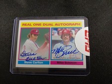 2025 Topps Heritage Real One Dual Auto Steve Carlton/Mike Schmidt Ser#'d 18/25