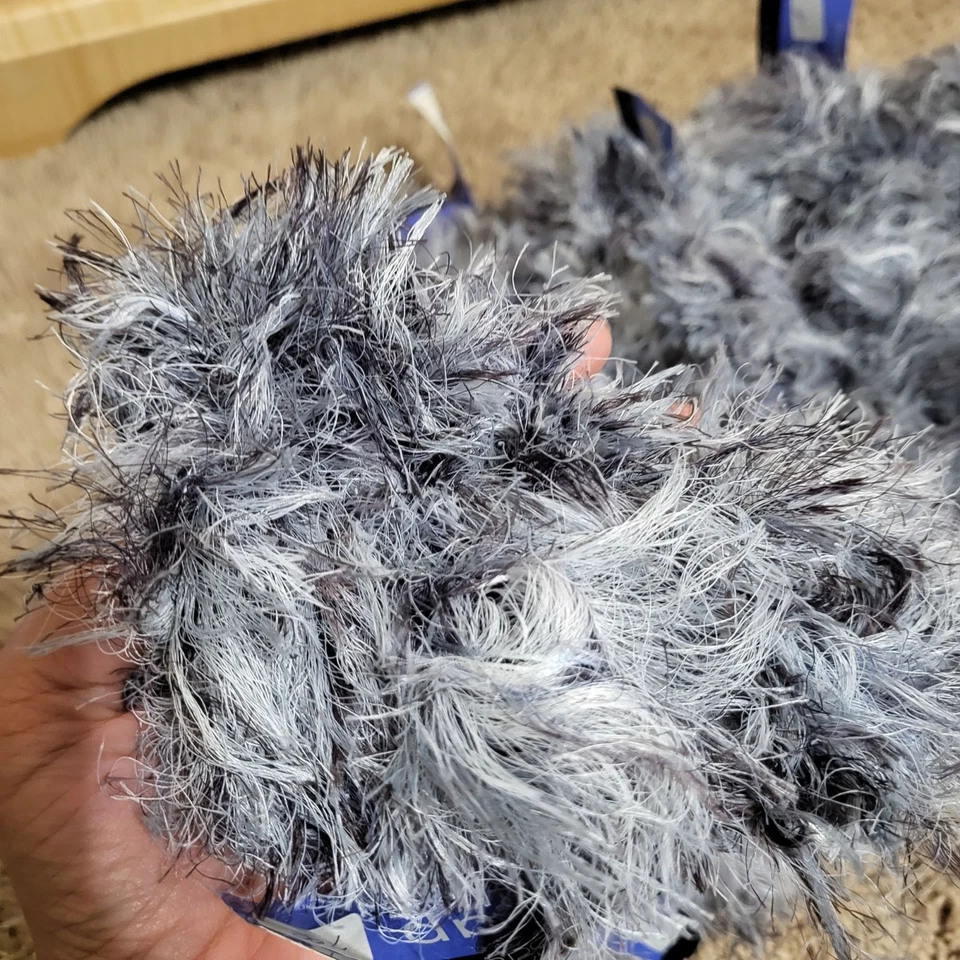 Berroco Zap Eyelash Multicolor grey white black furry Yarn Lot of 12 hanks 600yd - Image 2 of 4