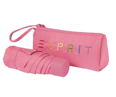 Esprit Geschenk-TaschenschirmUltra Mini Pouch Colorful Logo Carmine Rose