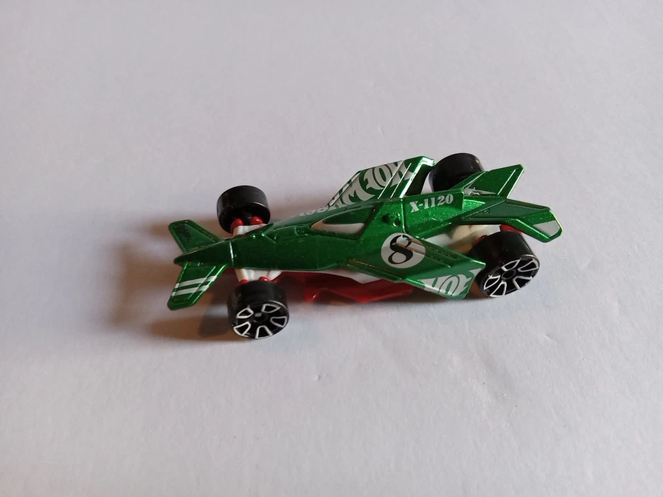 老式 2009 Hot Wheels 美泰 X-1120 绿色 Jet Racecar 1: 64 压铸玩具车 — 第 2/4 张图片